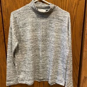 French Grey Cowl Neck Sweater in Gray